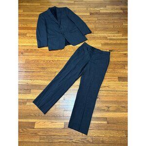 Bar III Mens Suit Size 40L Blazer Jacket 32x30 Dress Pants Slim Fit Wool Gray